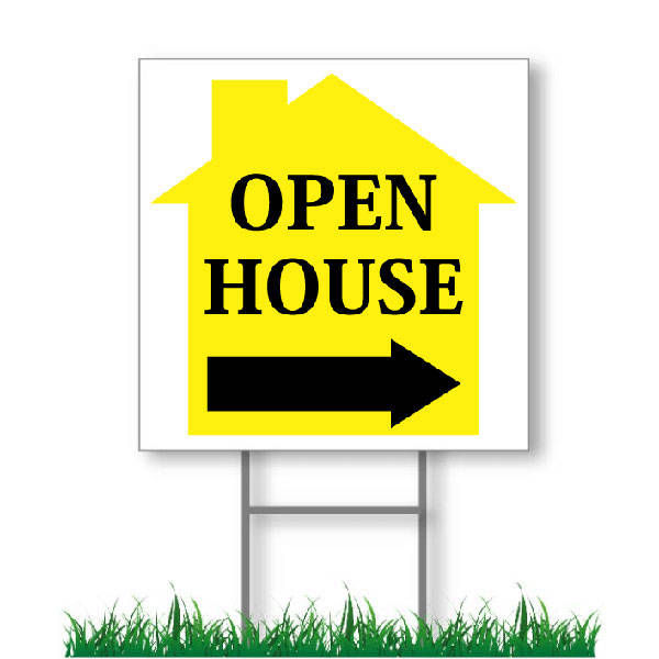 H-Wire Step Stake Coroplast Signs Lawn Coroplast Step Stake Signs