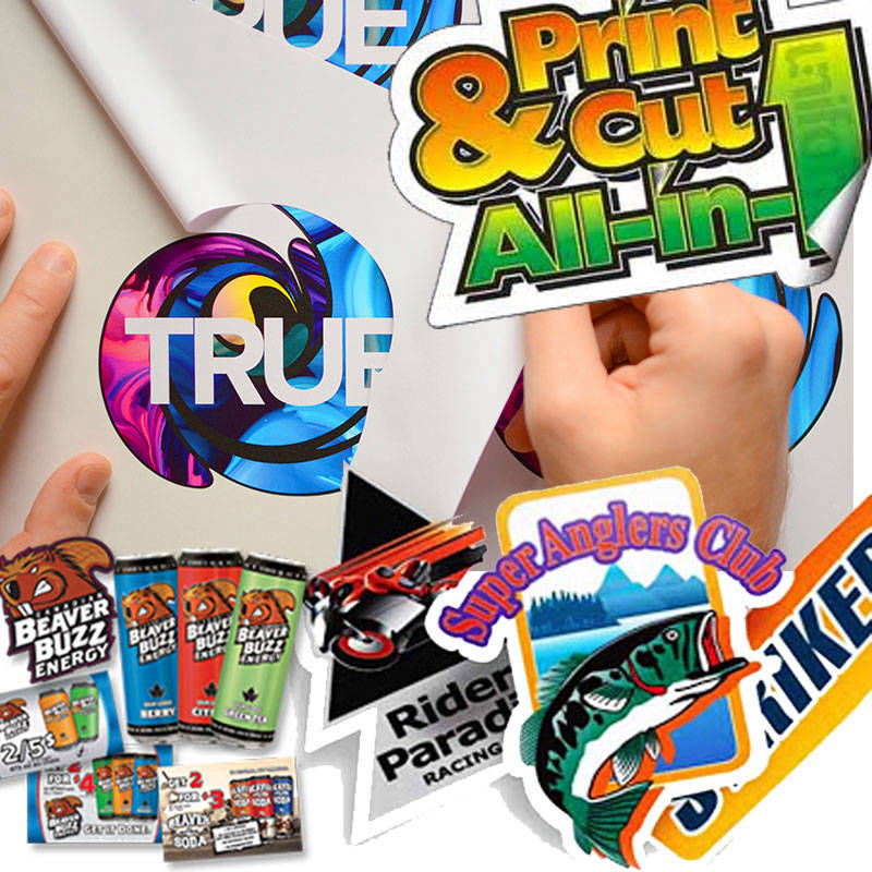 Custom Die Cut Vinyl Stickers Full Colour Print & Cut Declas