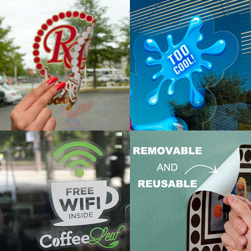 Reusable and Repositionable Vinyl Window Stickers Static Cling Window Decals and Stickers